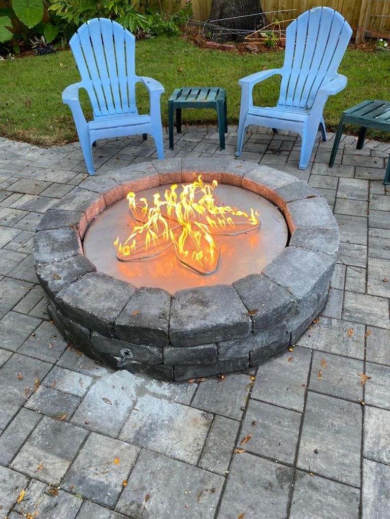 Paver fire pit, natural gas — Alpha Gas Services, Jacksonville FL