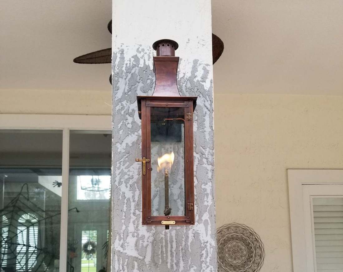 Copper gas lantern — Alpha Gas Services, Jacksonville FL