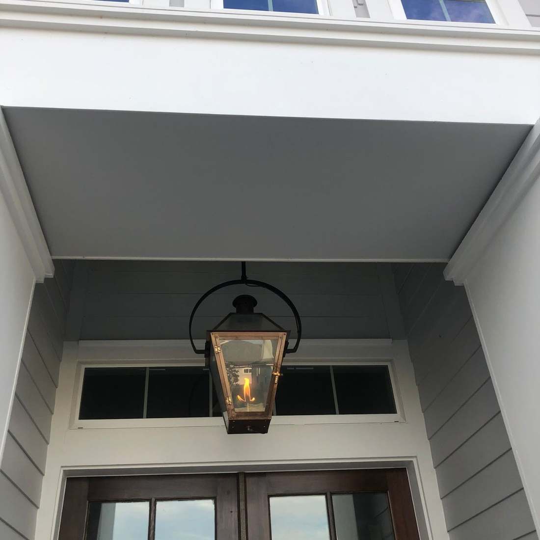 Gas lantern at front entry — Alpha Gas Services, Jacksonville FL